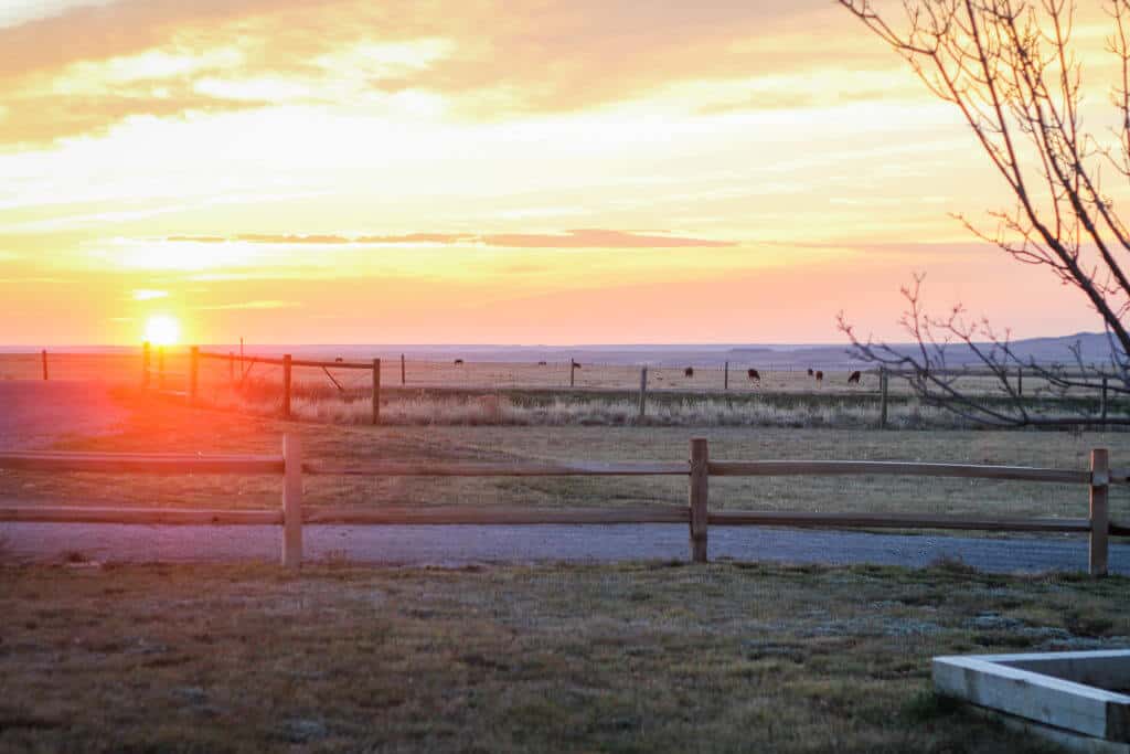 wyoming prairie sunrise